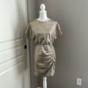 NWT Express Gold Sequin Dress Small